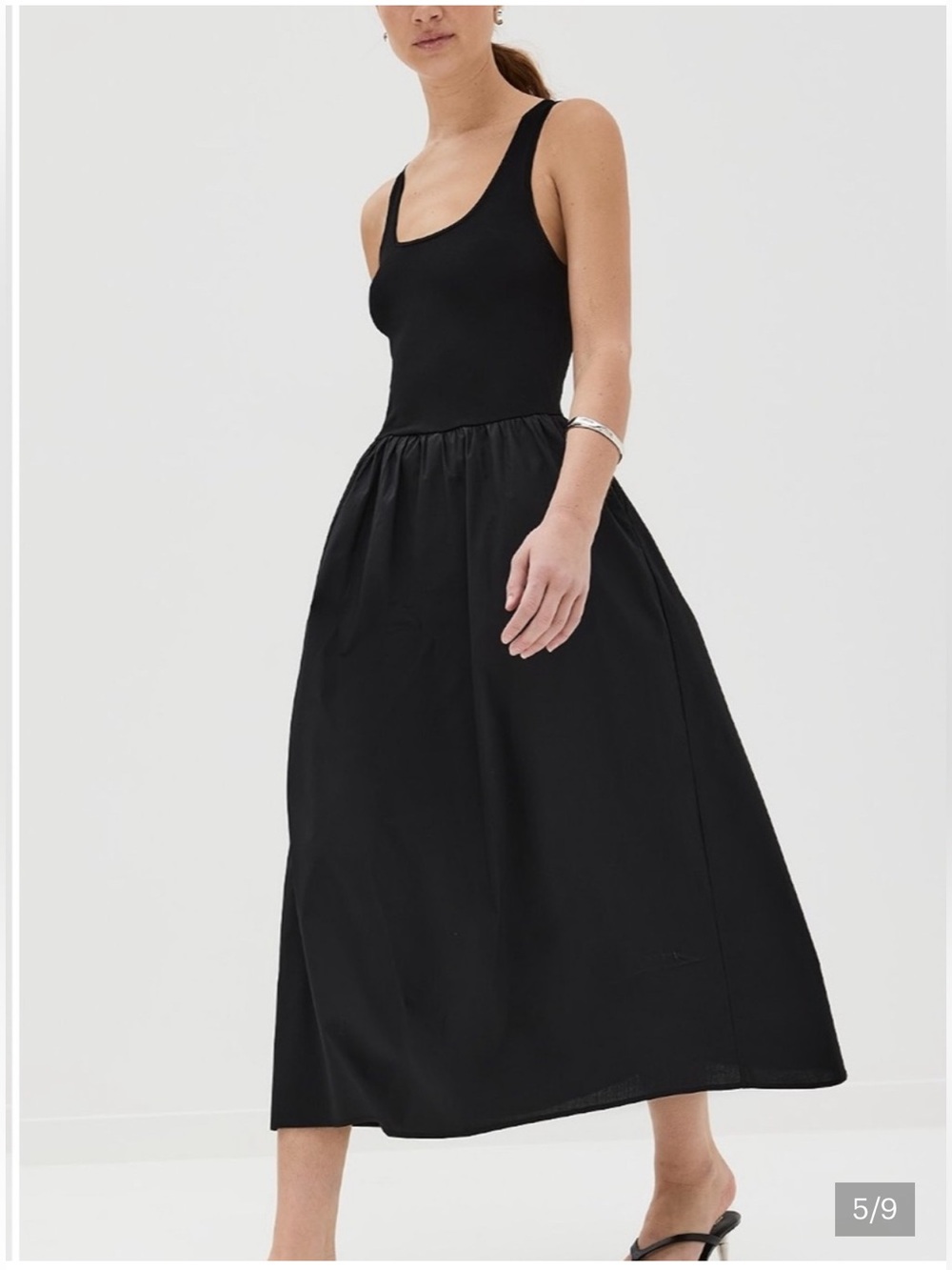 PISTOLA Faye Midi Dress in Black size M